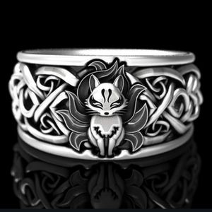 NWT Adorable Kitsune Fox Silver Ring 5!